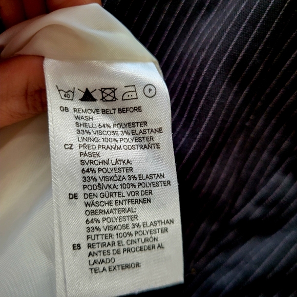 H&M Black with White Pinstripes Office Professional Dress - Picture 5 of 5